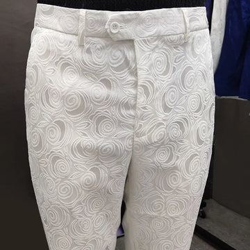 Aidase Luxury White Print Mens Dress Pant Business Casual Office Trousers Ment Ankle Length Pantalon Homme Slim Men Social Trouser aidase-shop